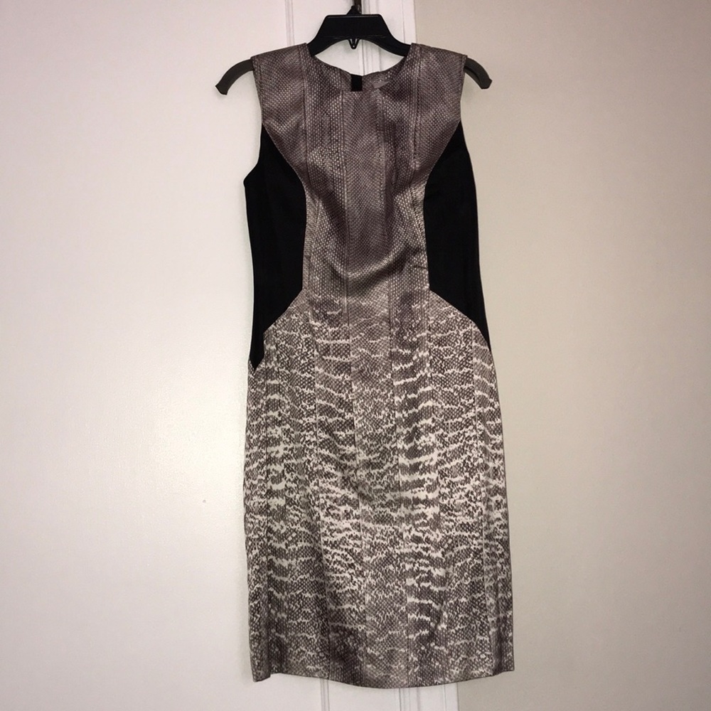 Jason Wu Elegant Grey Black Snake Print Silk Dress